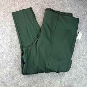 Old Navy Pants Size 3X Green Elastic Waist Stevie Straight‎ High Rise Pointe NWT